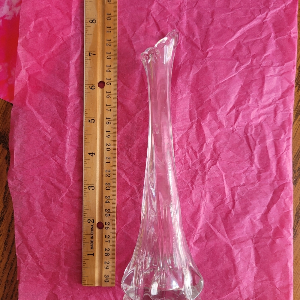 Swung Vase Vintage ~ Small Clear Glass ~ 1970s ~ FINAL PRICE! ~ See Notes - Picture 6 of 16